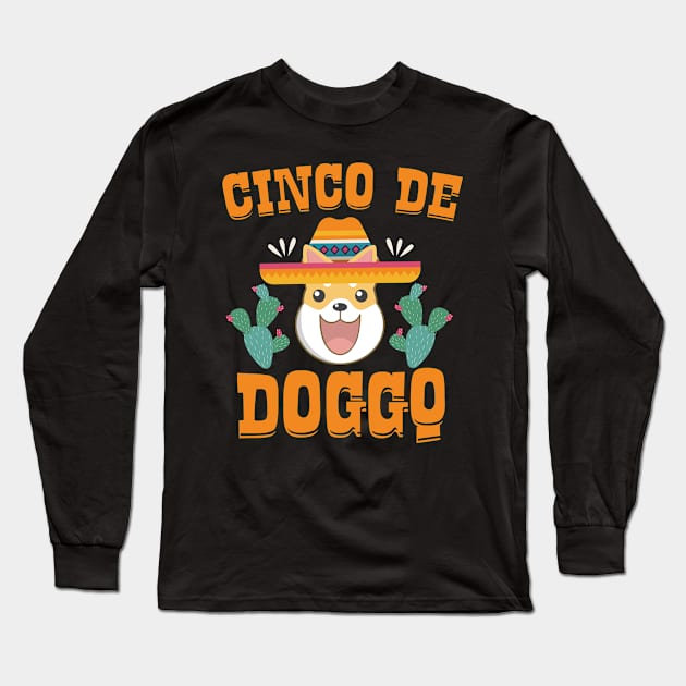 Cinco De Doggo Long Sleeve T-Shirt by Eugenex